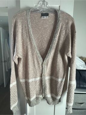 Dior Beige Cream V‑Neck Button Cardigan